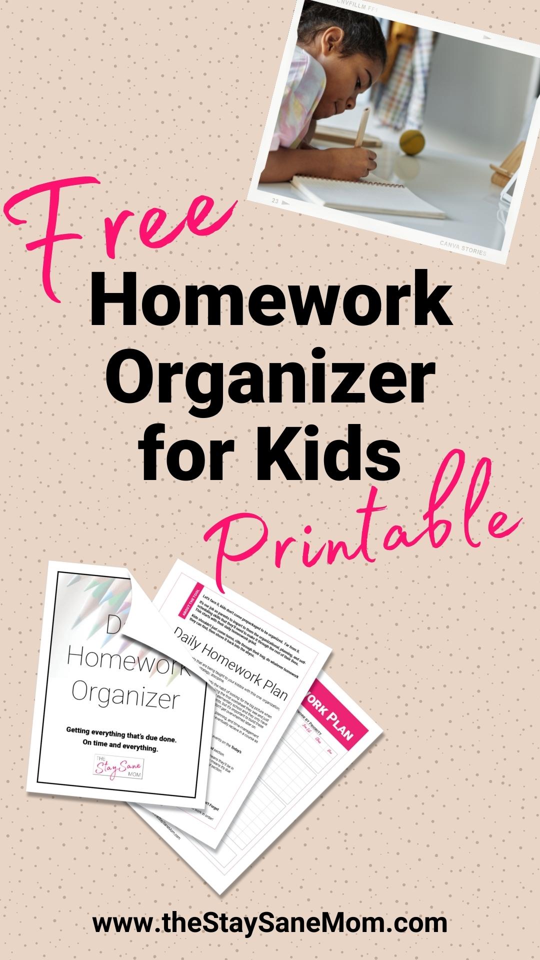 Kids' Homework Organizer